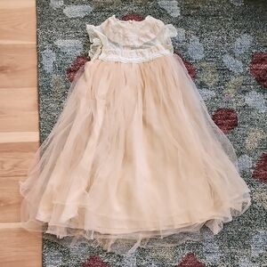 Charming Cream Kids Formal Dress